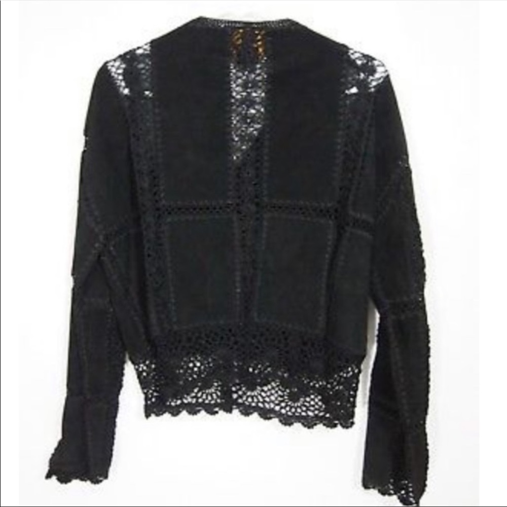 Scully knit and leather jacket - Picture 2 of 6